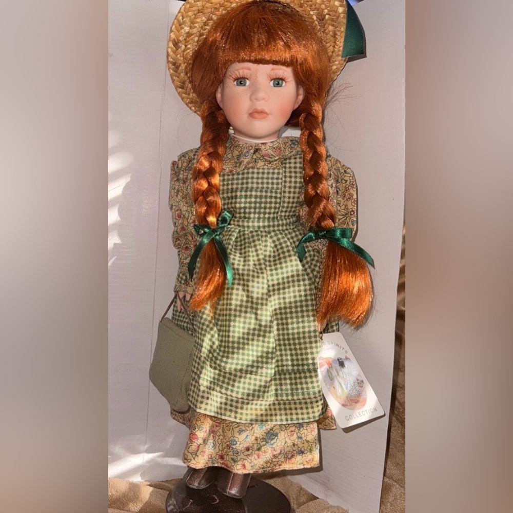 Charming Plaid Doll with Red Braids